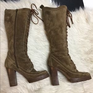 Michael Kors camel suede boots. 6.5